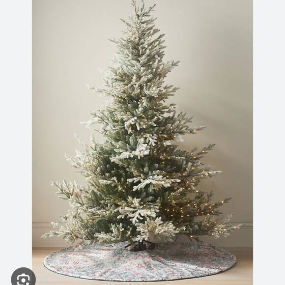 Anthropologie Lya Light‎ Sand  Christmas Tree Skirt NEW WITH TAG - Picture 2 of 3
